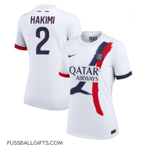 Paris Saint-Germain Achraf Hakimi #2 Fußballbekleidung Auswärtstrikot Damen 2024-25 Kurzarm